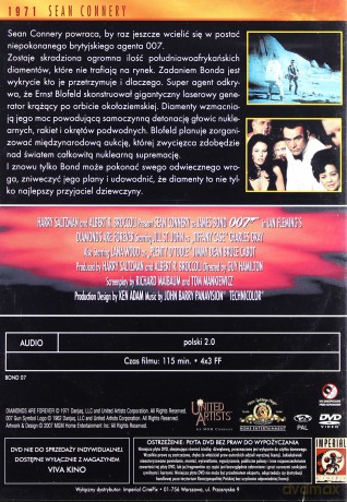 007 James Bond (07): Diamenty są wieczne [DVD]