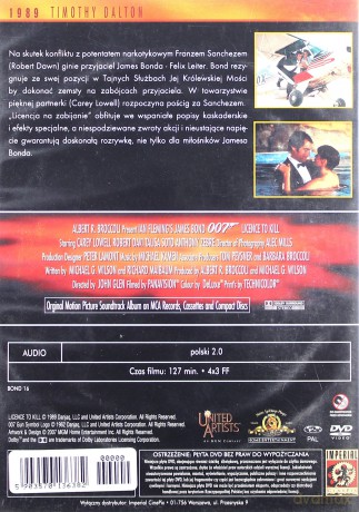 007 James Bond (16): Licencja na zabijanie [DVD]
