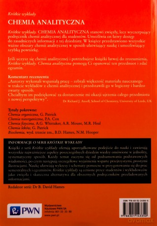 Krótkie Wykłady Chemia Analityczna - D.Kealey, P. J. Haynes [KSIĄŻKA]
