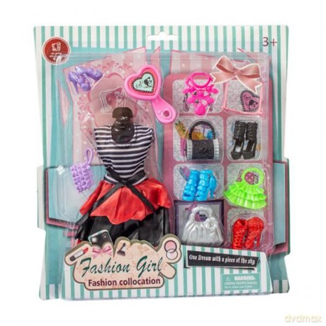 Sukienka dla lalek + akcesoria