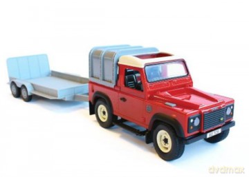 TOMY FARM Land Rover z przyczepą