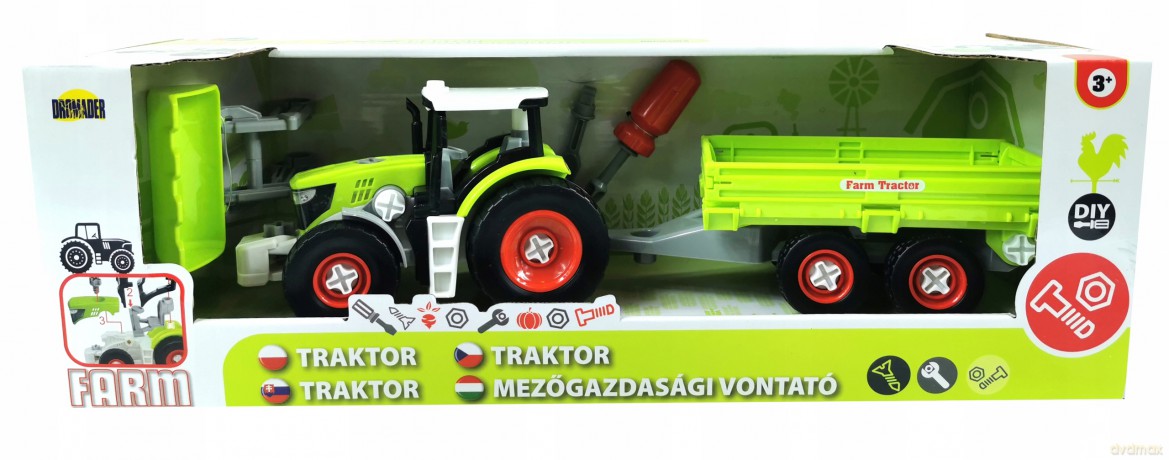 Traktor do skręcania w pudełku