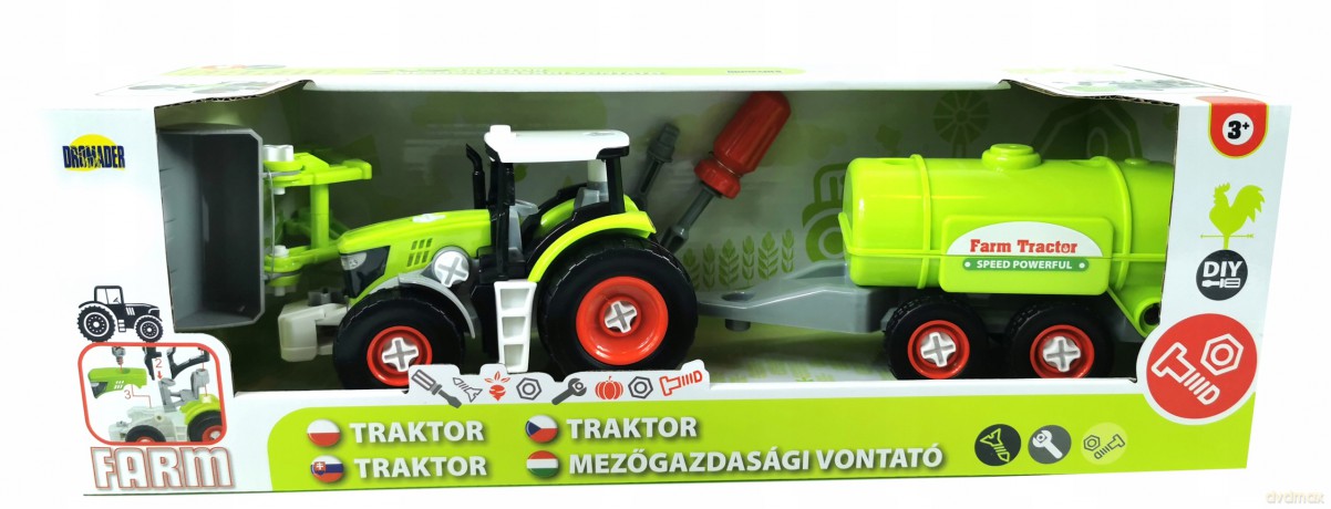 Traktor do skręcania w pudełku