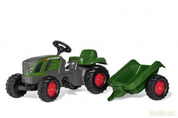 Traktor Fendt na pedały z przyczepą