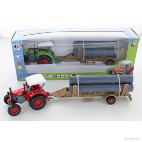 Traktor metal z drzewem nieb/ziel