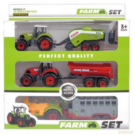 Traktor metal z przyczepą