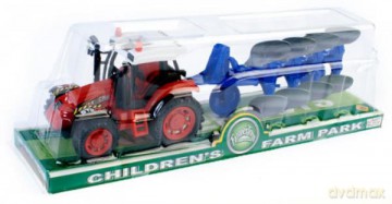 Traktor plastikowy + akc pod kloszem