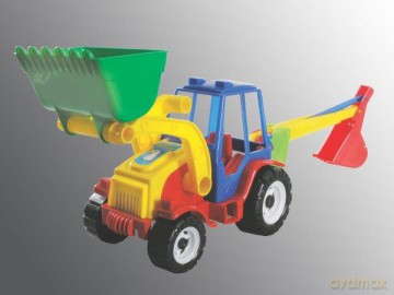 Traktor spychacz Master z klockami. CHOIŃSKI