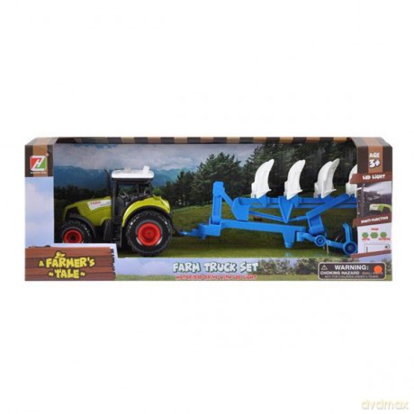 Traktor światło dźwięk + akcesoria