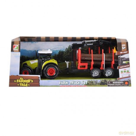 Traktor światło dźwięk + akcesoria