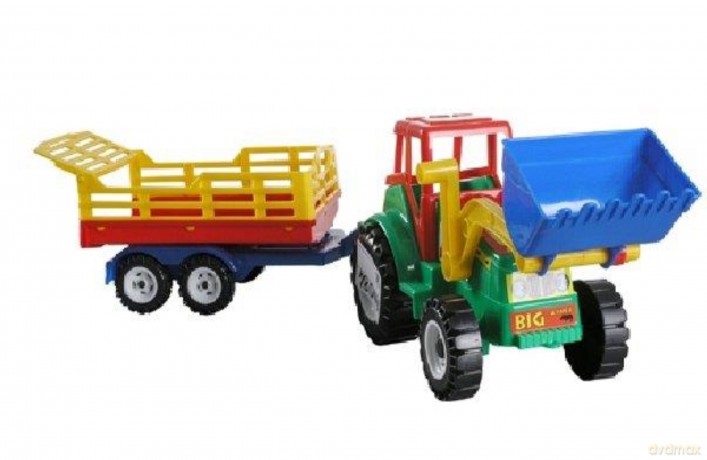 Traktor z łyżką i przycz.CH z klockami. CHOIŃSKI