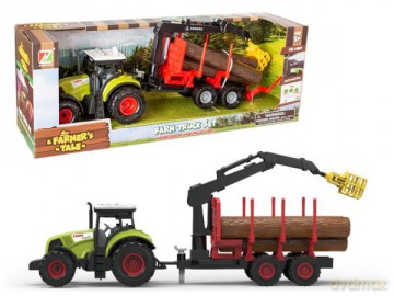 Traktor z maszyna rolniczą światło dźwięk