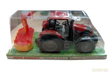 Traktor z maszyną rolniczą pod kloszem
