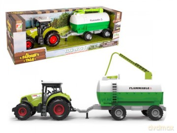 Traktor z maszyną rolniczą z dźwiękiem i światłami