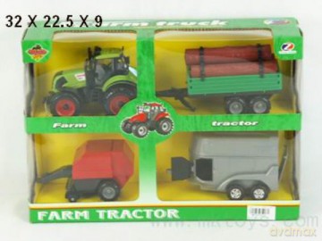 Traktor z przyczepami
