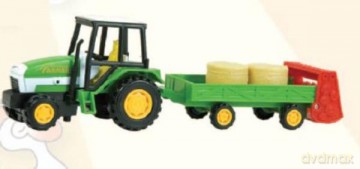 Traktor z przyczepą - Farma