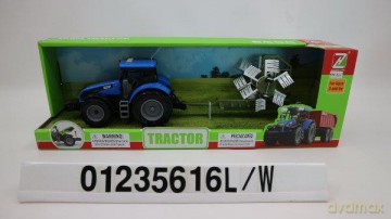 Traktor z przyczepą i dźwiękami w pudełku