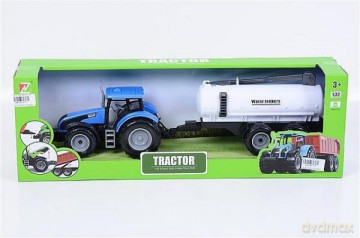 Traktor z przyczepą i napędem w pudełku