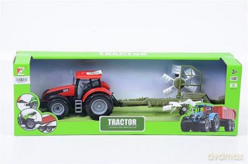 Traktor z przyczepą i napędem w pudełku