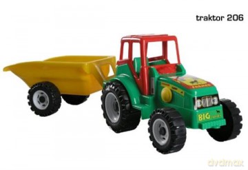 Traktor z przyczepą III z klockami. CHOIŃSKI