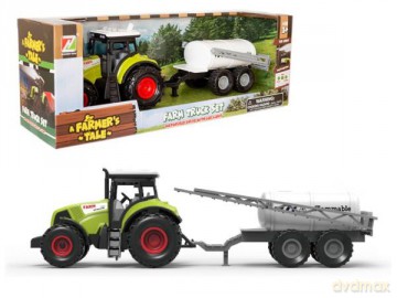 Traktor z przyczepą światło dźwięk