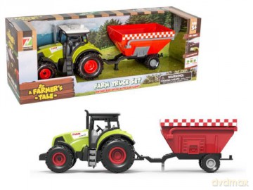 Traktor z przyczepą światło dźwięk