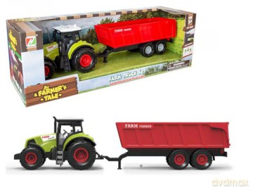 Traktor z przyczepą światło dźwięk