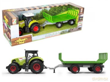 Traktor z przyczepą światło dźwięk