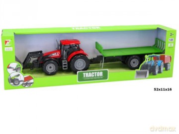 Traktor z przyczepą w pudełku