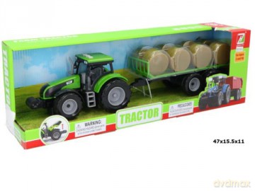 Traktor z przyczepą w pudełku