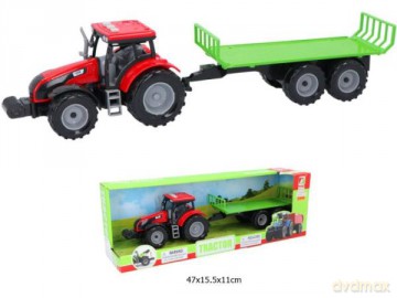 Traktor z przyczepą w pudełku