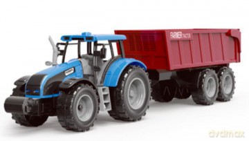 Traktor z przyczepą w pudełku