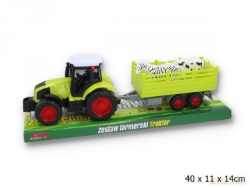 Traktor ze zwierzątkami pod kloszem