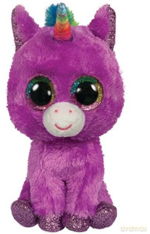 TY BEANIE BOOS ROSETTE - purpurowy Jednorożec