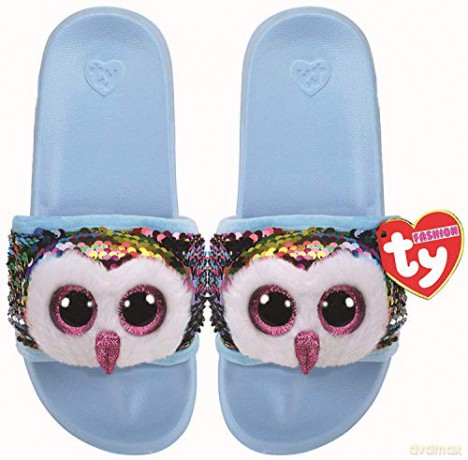 Ty Fashion Seqiuns cekinowe kapcie OWEN- sowa rozmiar L