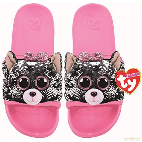 TY Fashion Sequins cekinowe kapcie KIKI- kot rozm.S