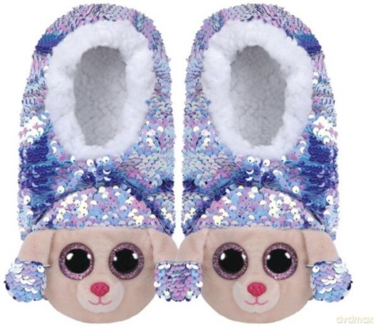 TY Fashion Sequins cekinowe pantofle RAINBOW - Pudel roz: S