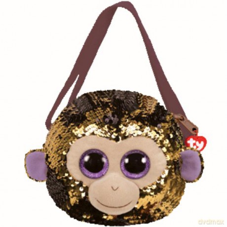 TY Fashion Sequins COCONUT - cekinowa torba na ramię małpka