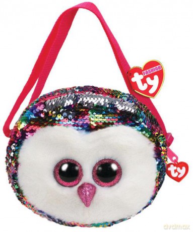 TY Fashion Sequins OWEN - cekinowa torba na ramię sowa