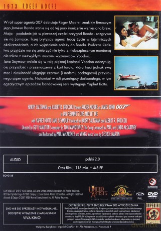 007 James Bond (08): Żyj i pozwól umrzeć [DVD]