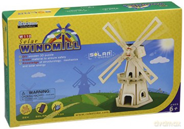 Ukłdrewn Wiatrak dawny solar [KLOCKI]