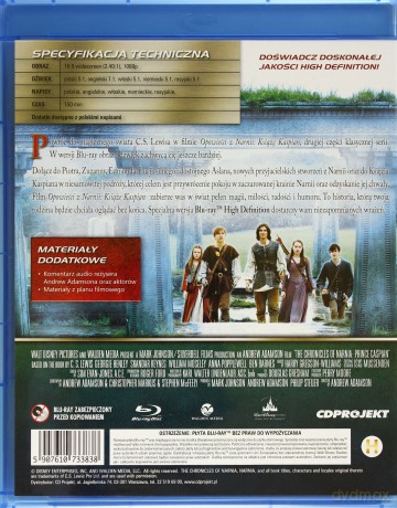 Opowieści z Narnii: Książę Kaspian (Disney) [Blu-Ray]
