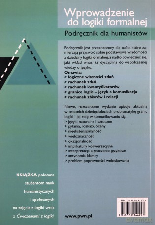 Wprowadzenie Do Logiki Formalnej. Podręcznik Dla H /w.8-1d./ -   [KSIĄŻKA]