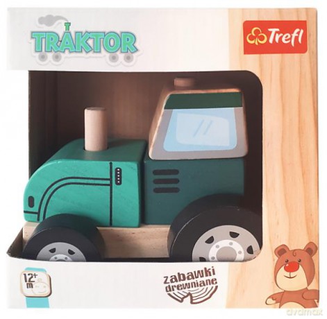 Zabawka drewniana Traktor w pudełku