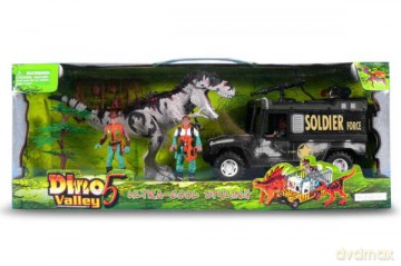 Zestaw dinozaurów z Jeep [FIGURKA]