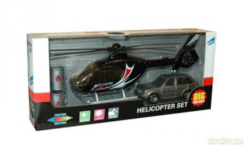 Zestaw Helikopter z samochodem metal.w