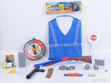 Zestaw policyjny z kamizelką w worku