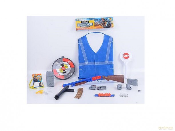 Zestaw policyjny z kamizelką w worku