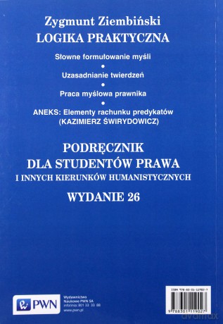 Logika Praktyczna /wyd.26-2d/ - Zygmunt Ziembiński [KSIĄŻKA]