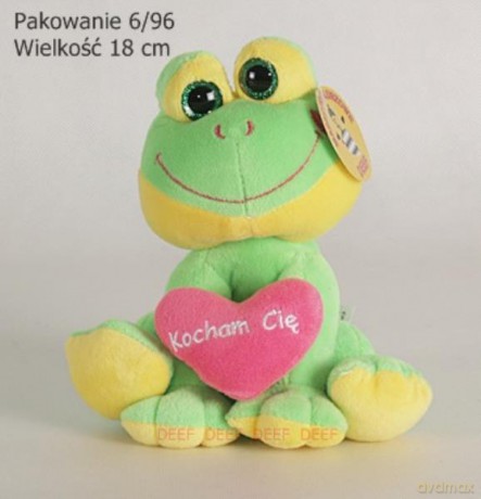 Żaba z sercem Kocham Cię